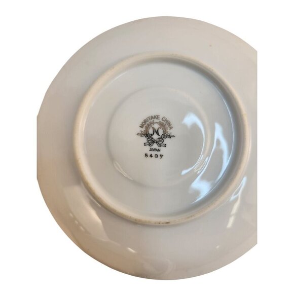 Noritake China Japan 5497 Gold & Silver leaf berry Teacup & Saucer Set - Picture 7 of 9